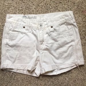 Madewell size 27 white denim cutoffs